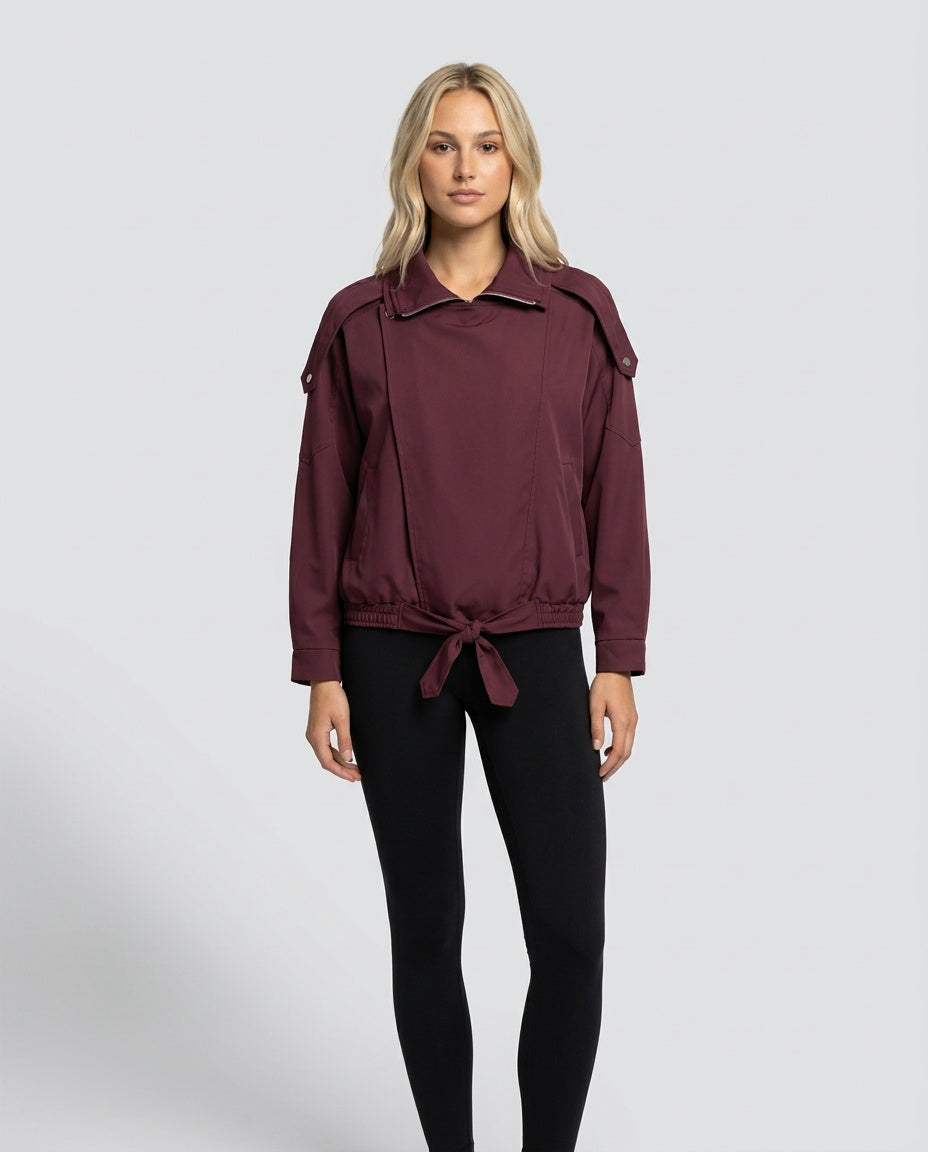 Margot | High Collar Long Sleeve Bomber Jacket