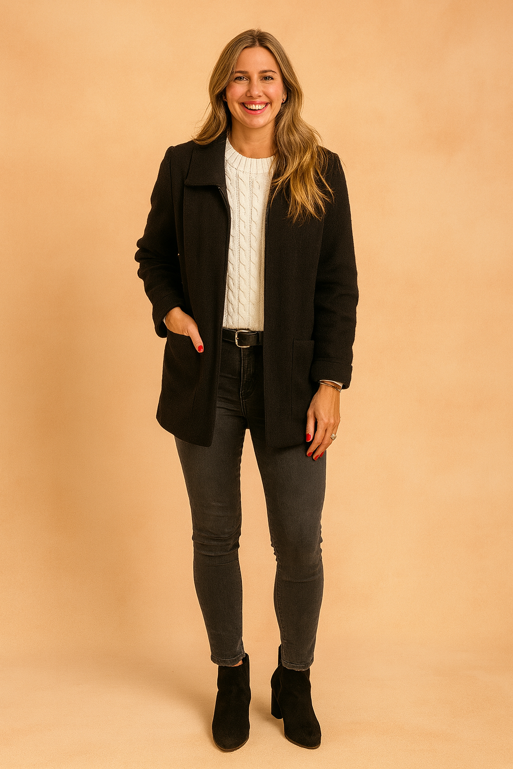 Ivy | Cropped Zip-Up Jacket with Classic Collar
