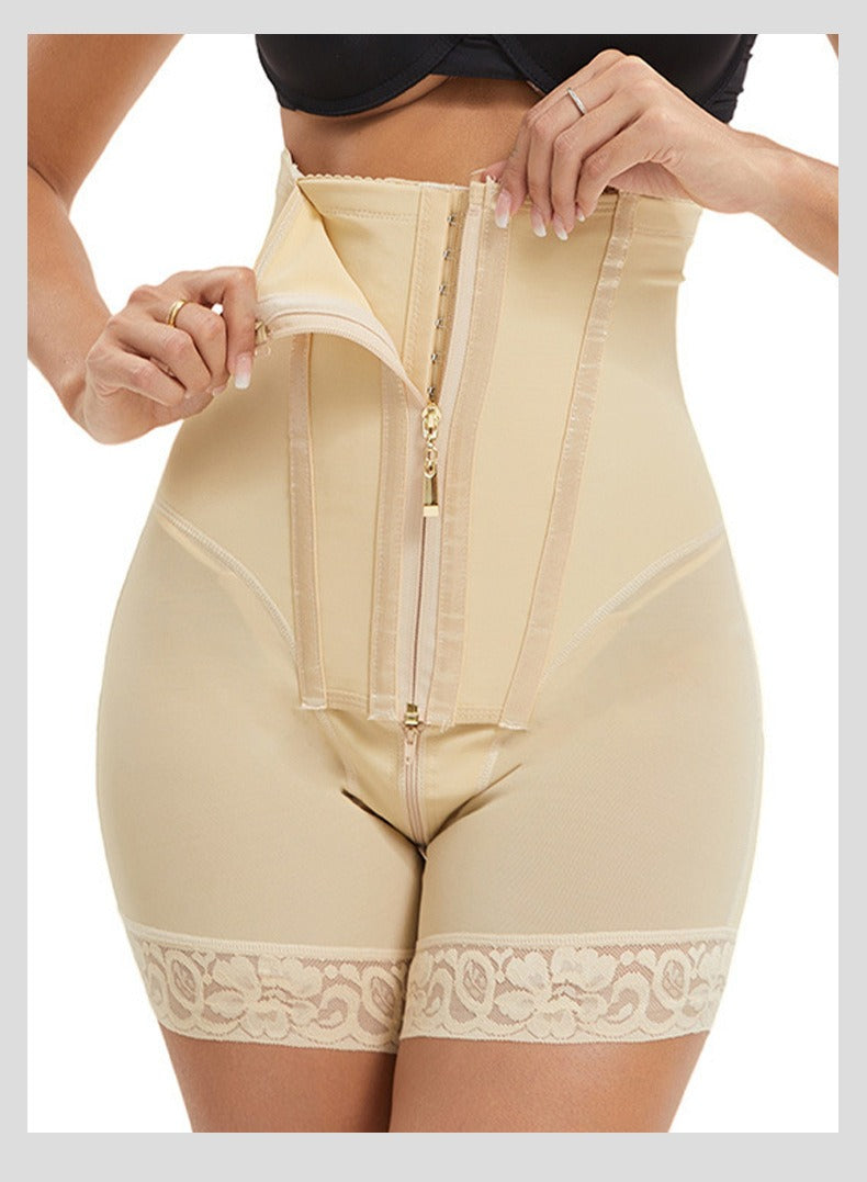 Priya | Front-Zip High-Waist Shaping Shorts