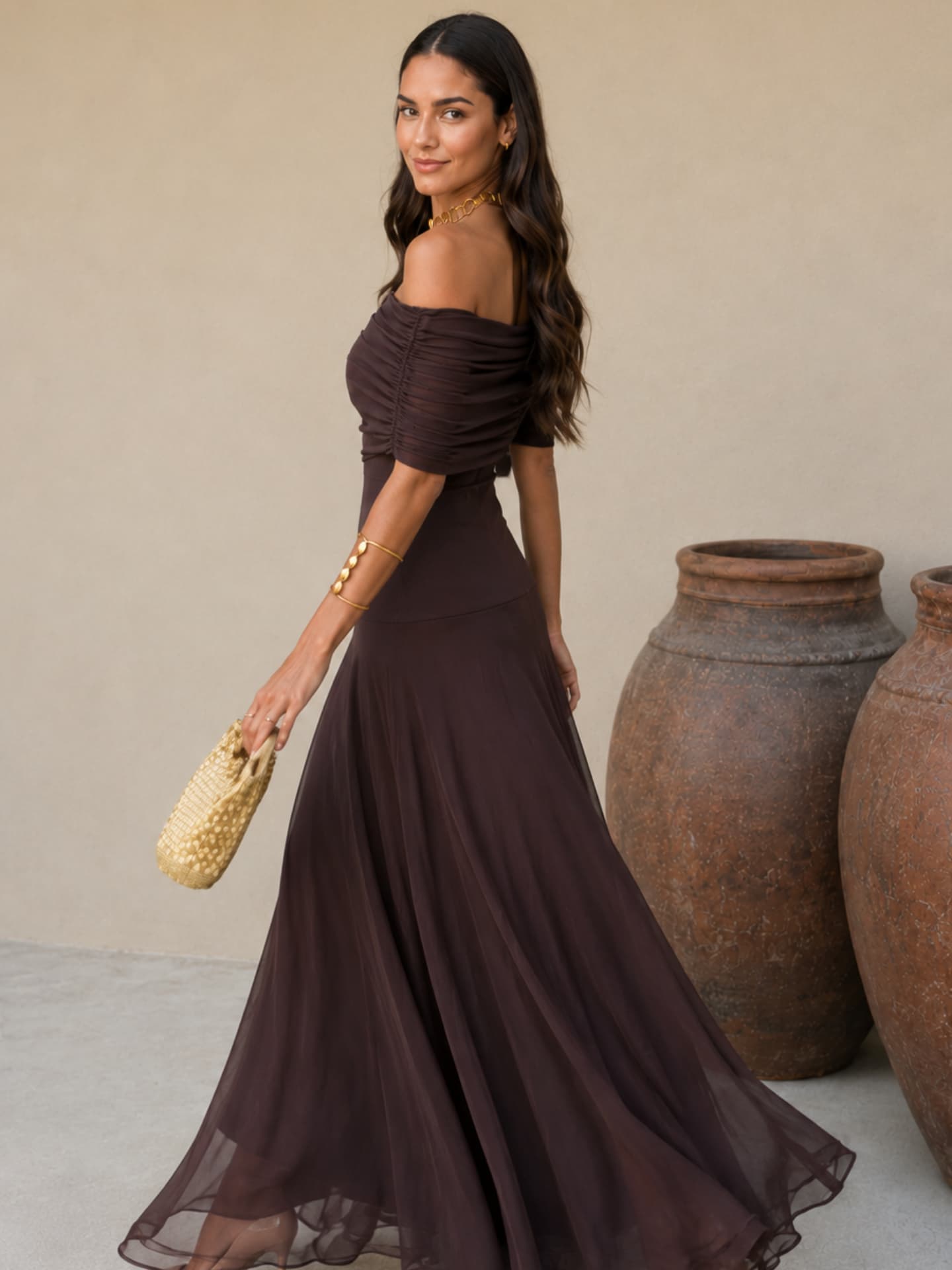 Aubrey | Stretch Tulle Cocktail Midi Dress