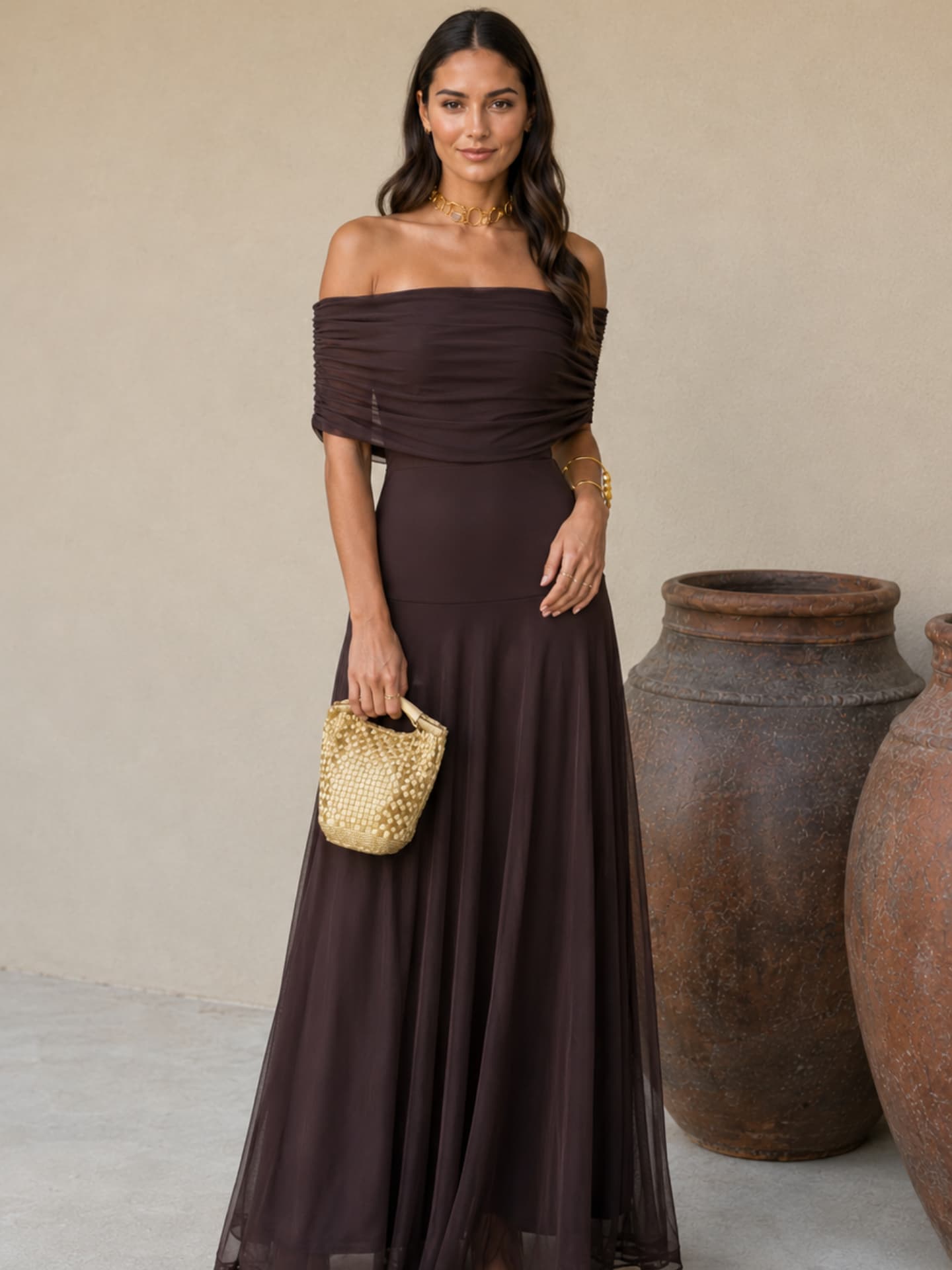 Aubrey | Stretch Tulle Cocktail Midi Dress
