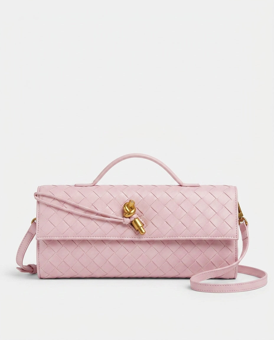 Woven Knot Detail Clutch Bag