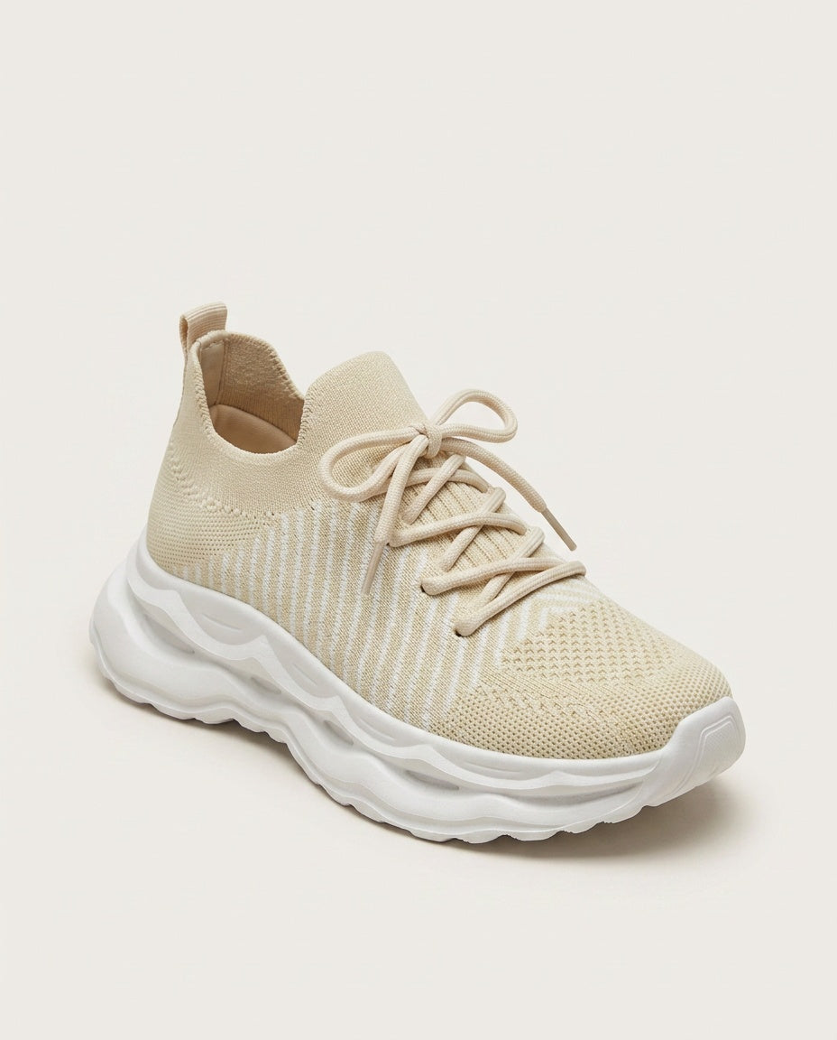 Laura | Cushioned Sole Knit Sneakers