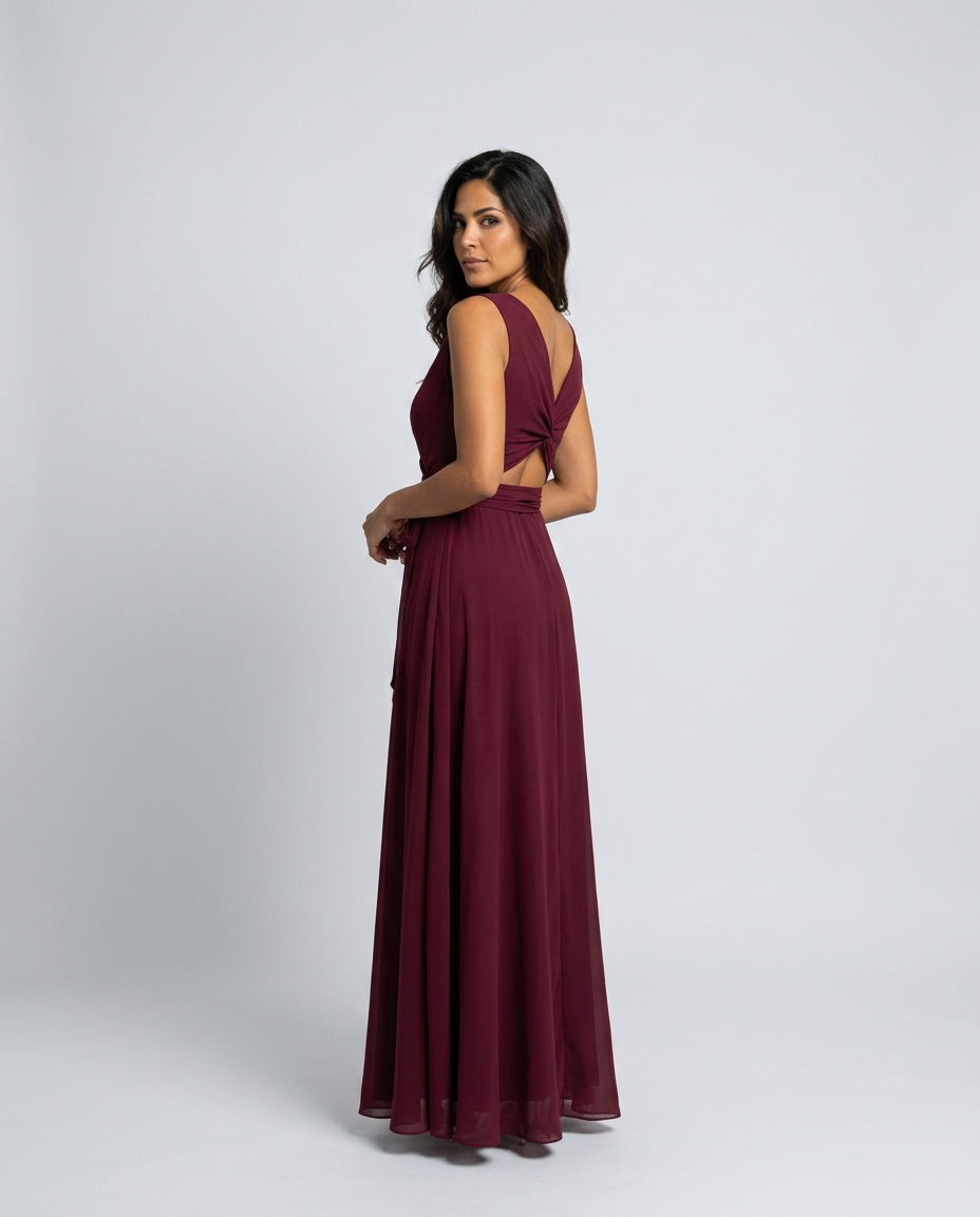 Céline | Sleeveless Wrap Maxi Dress