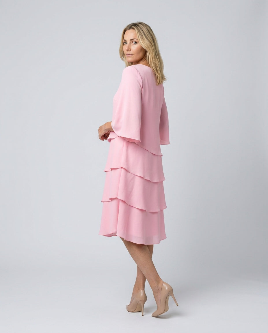 Hazel | Relaxed Ruffle Midi Dress
