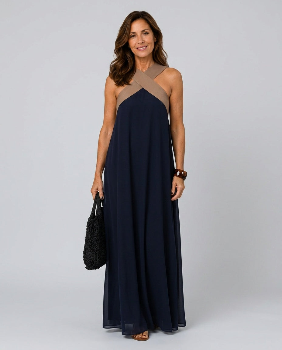 Celene | Cross Front Maxi Dress