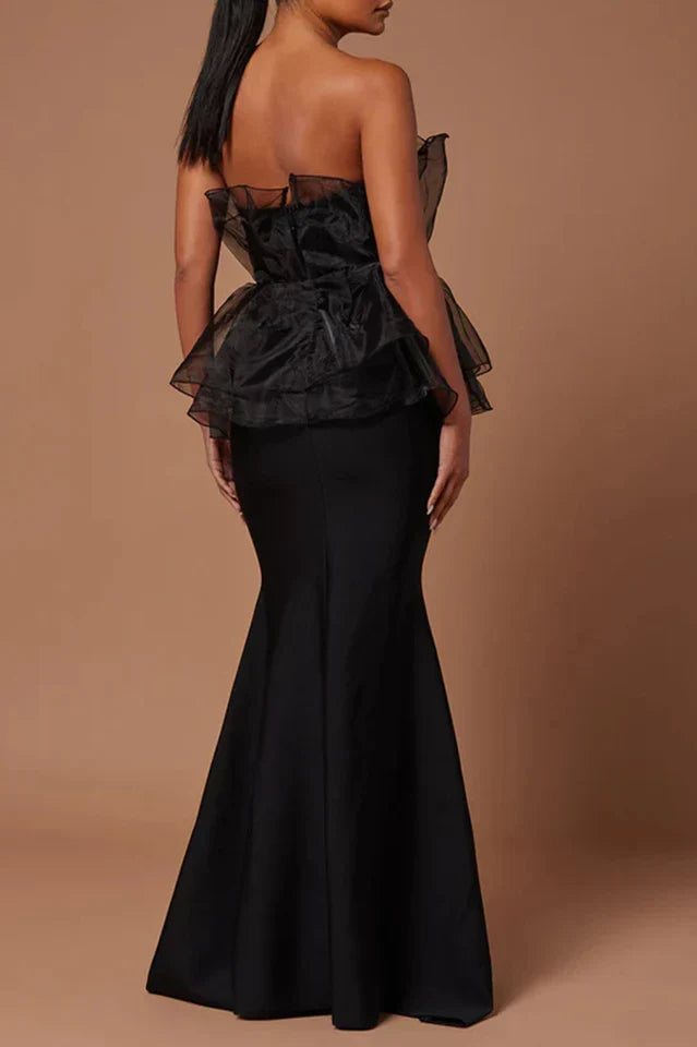 Micaela | Sleeveless Fishtail Bandage Maxi Dress