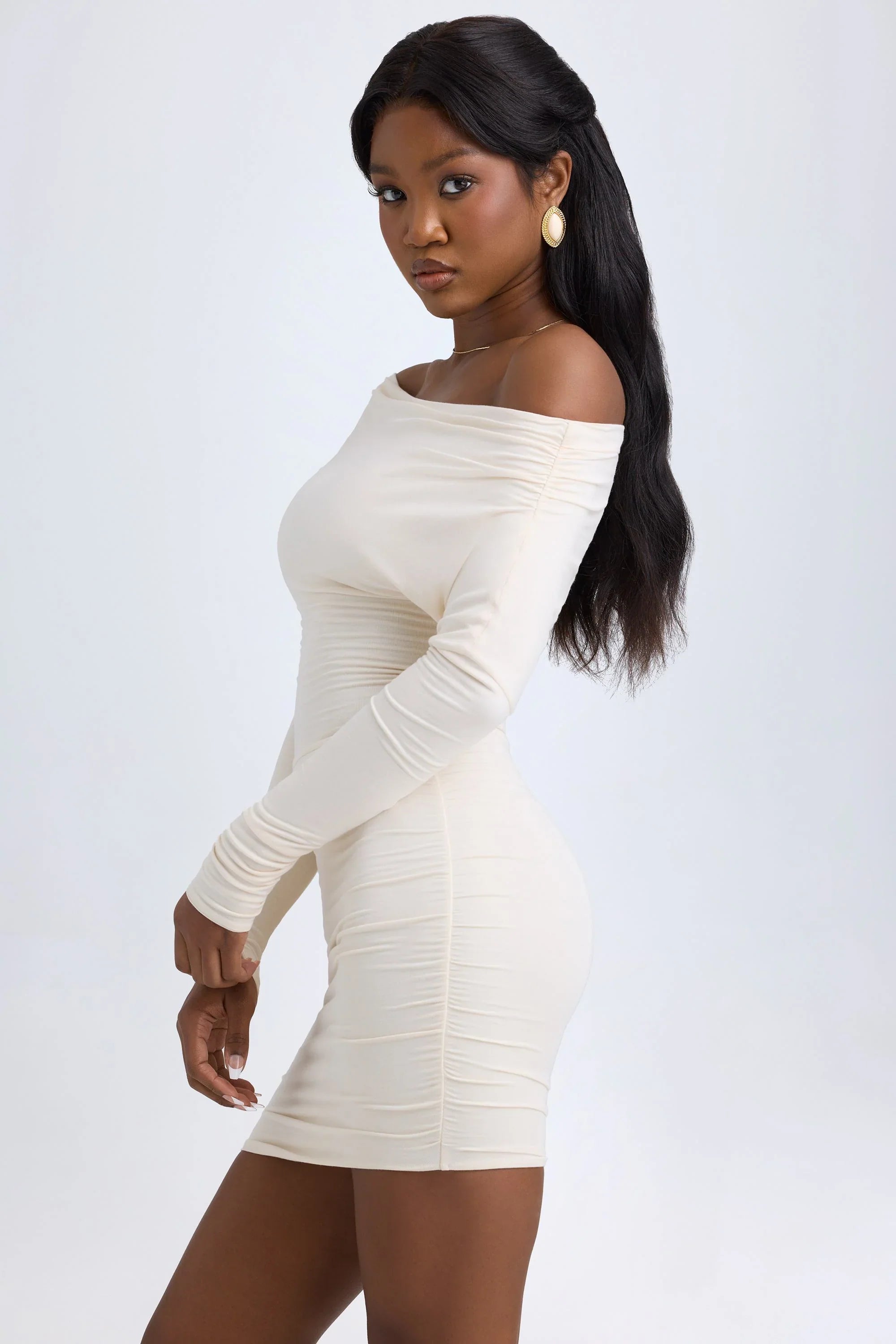 Imogen | Off-Shoulder Ruched Mini Dress