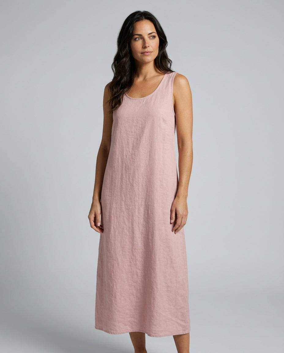 Julieta | Sleeveless Relaxed Cotton-Blend Midi Dress