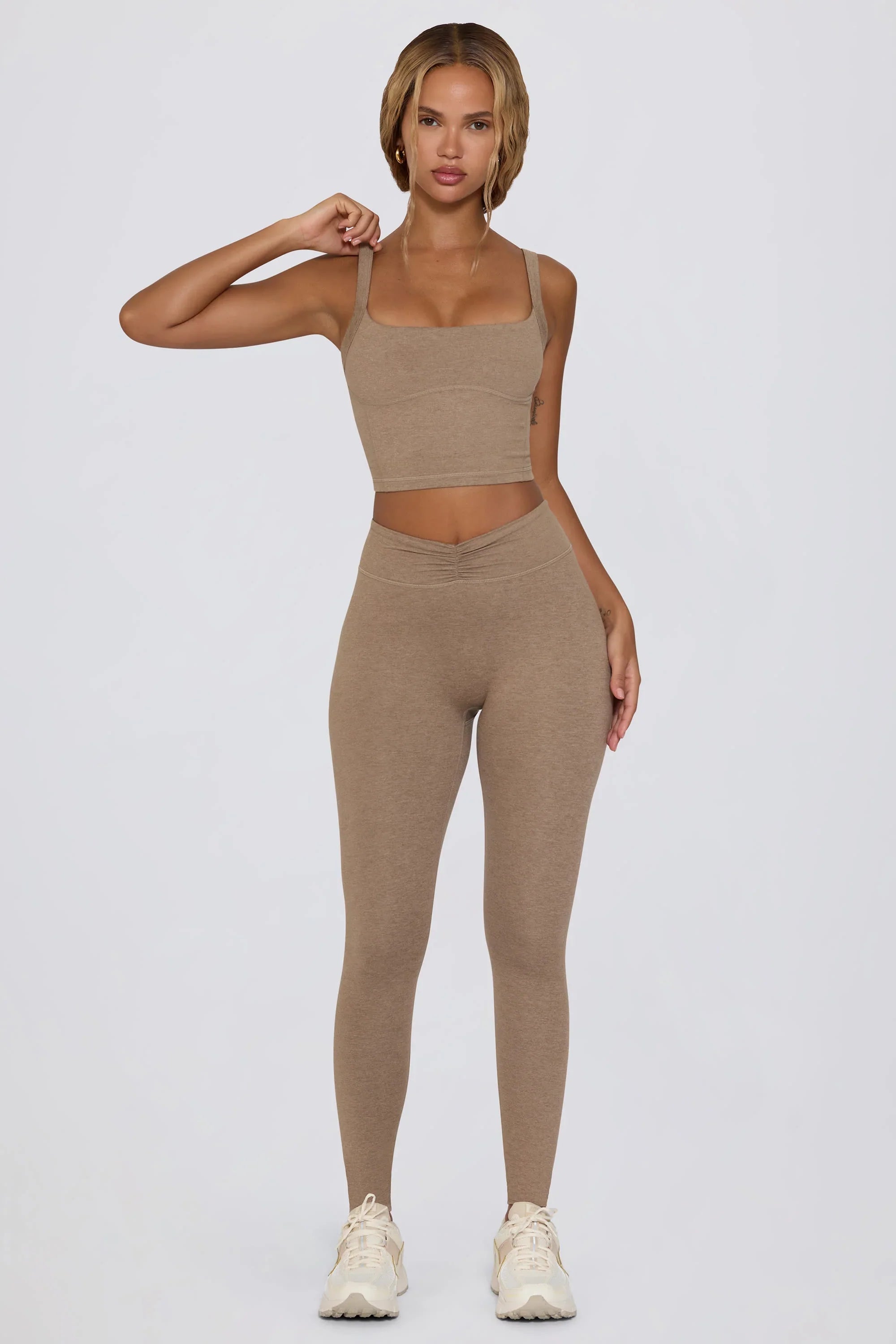 Stella | Cropped Marl Jersey Tank Top