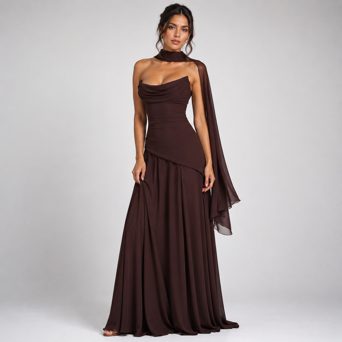Liv | Off-Shoulder Sequin Mermaid Maxi Dress