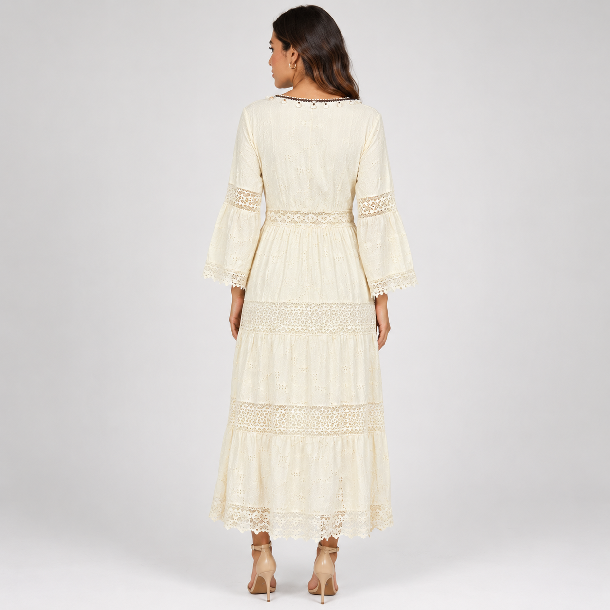 Eloise | Floral Lace Midi Dress
