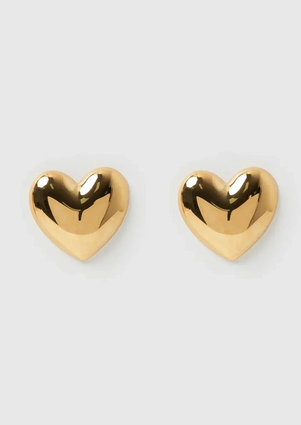 Harper | Gold Heart Silhouette Stud Earrings