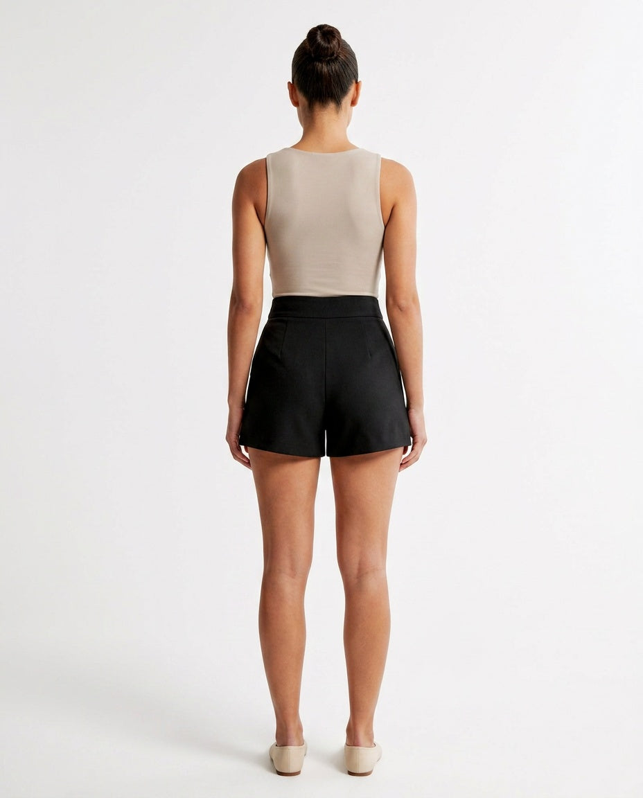 Leticia | High Waist Wide-Leg Shorts with Pockets