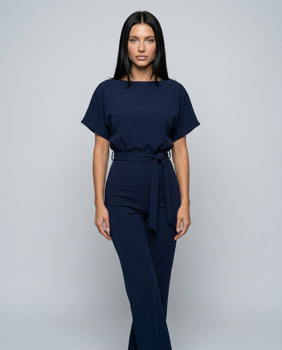 Aurelia | Wide-Leg Gathered Sleeve Jumpsuit