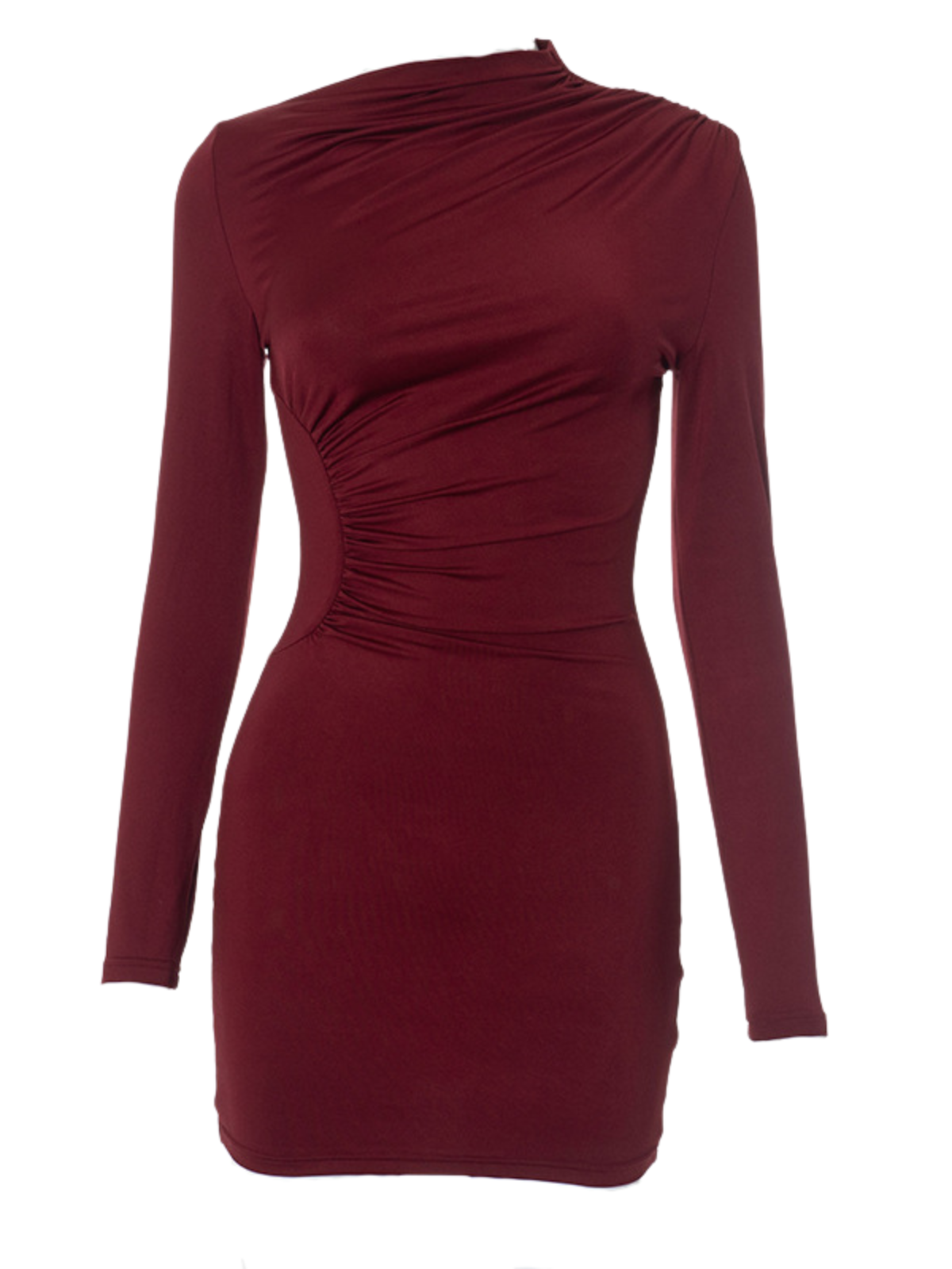 Nora | Long Sleeve Ruched Mini Dress