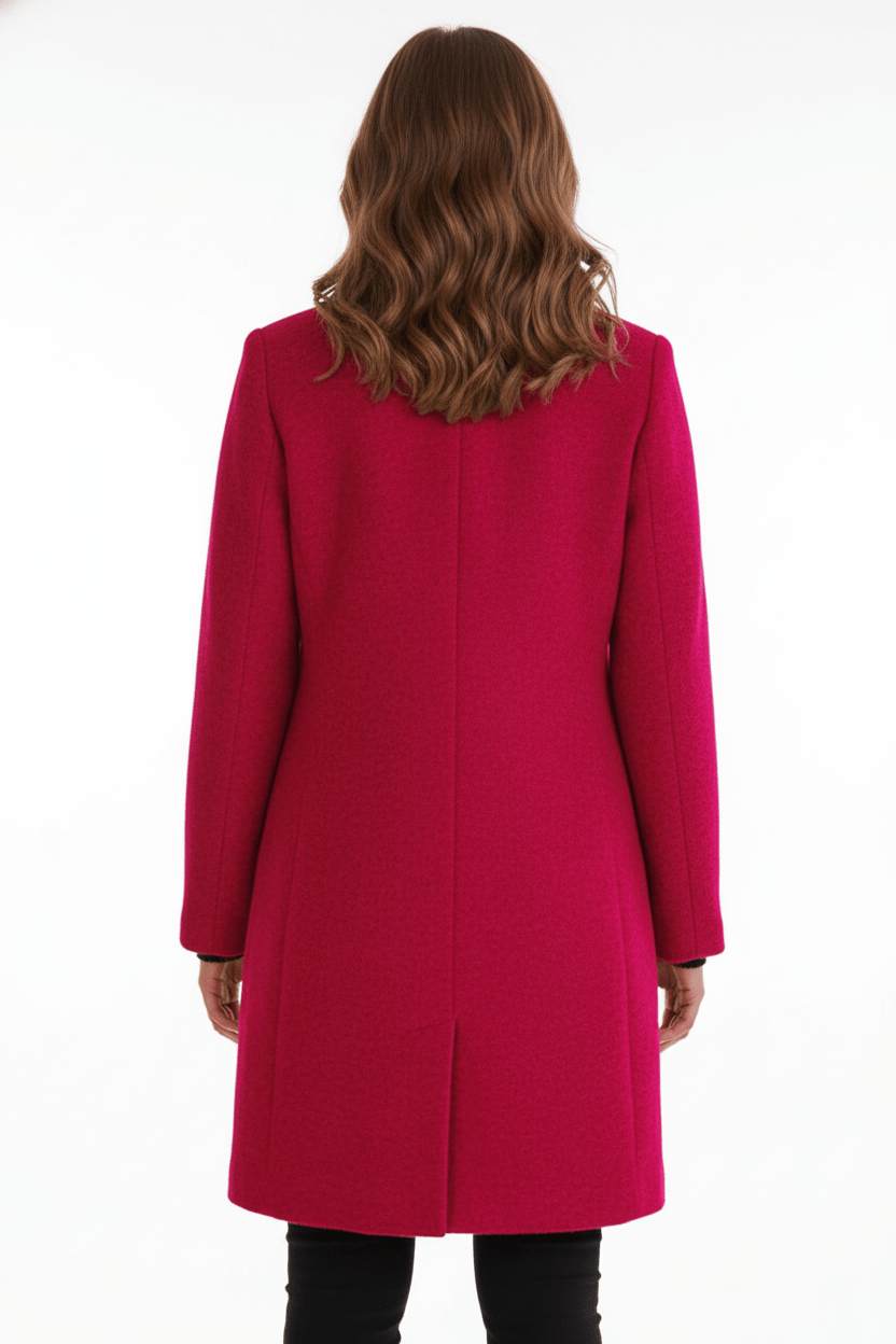 Hester | Tailored Wool-Blend Stand Collar Overcoat