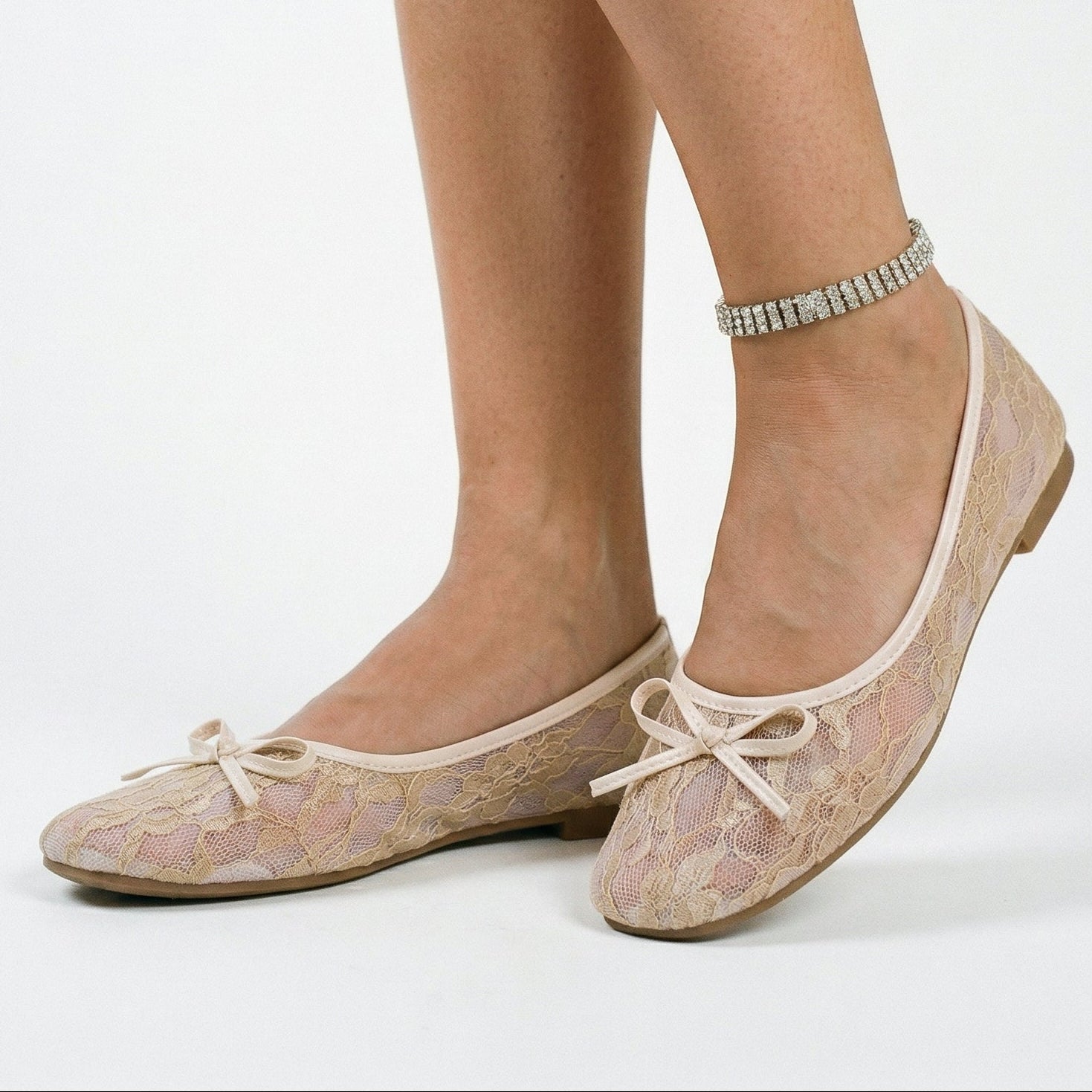 Cleona | Lace Mesh Ballet Flats