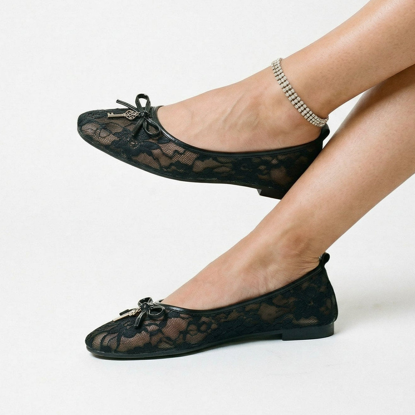 Cleona | Lace Mesh Ballet Flats