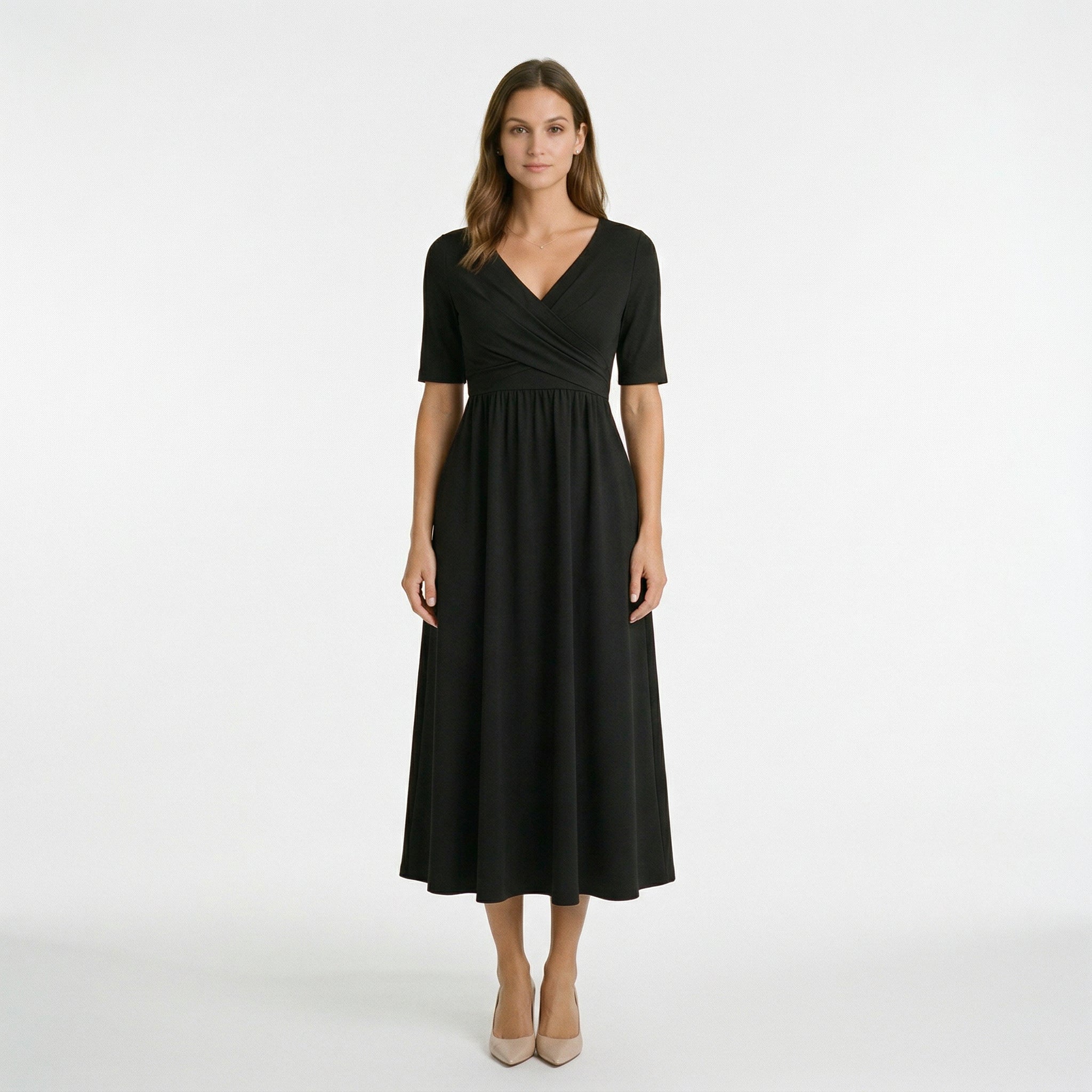 Saskia | Wrap Front Summer Midi Dress
