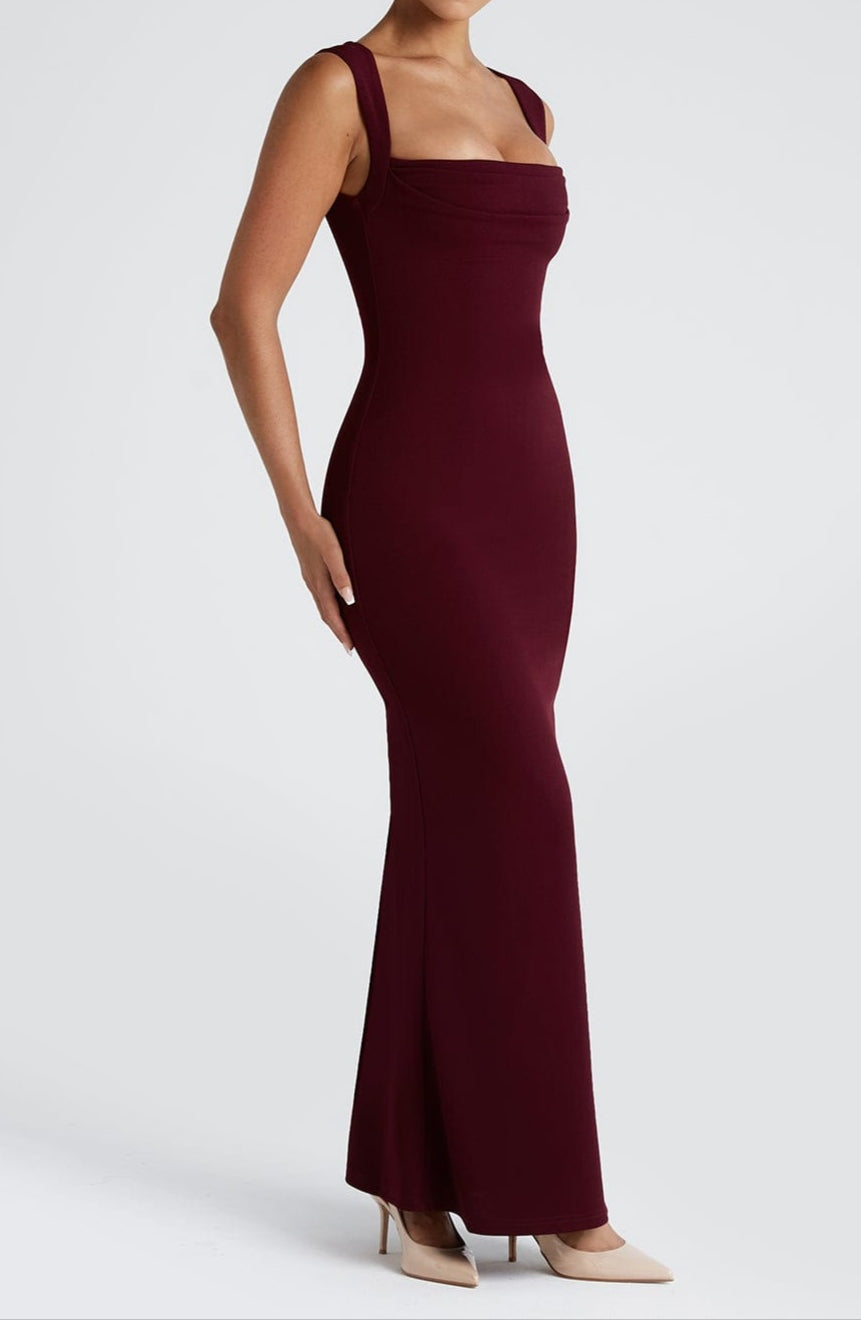 Serena | Bordeaux Maxi Dress