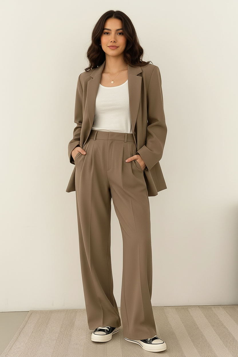 Saskia | Tweed-Look Blazer Co-ord Set