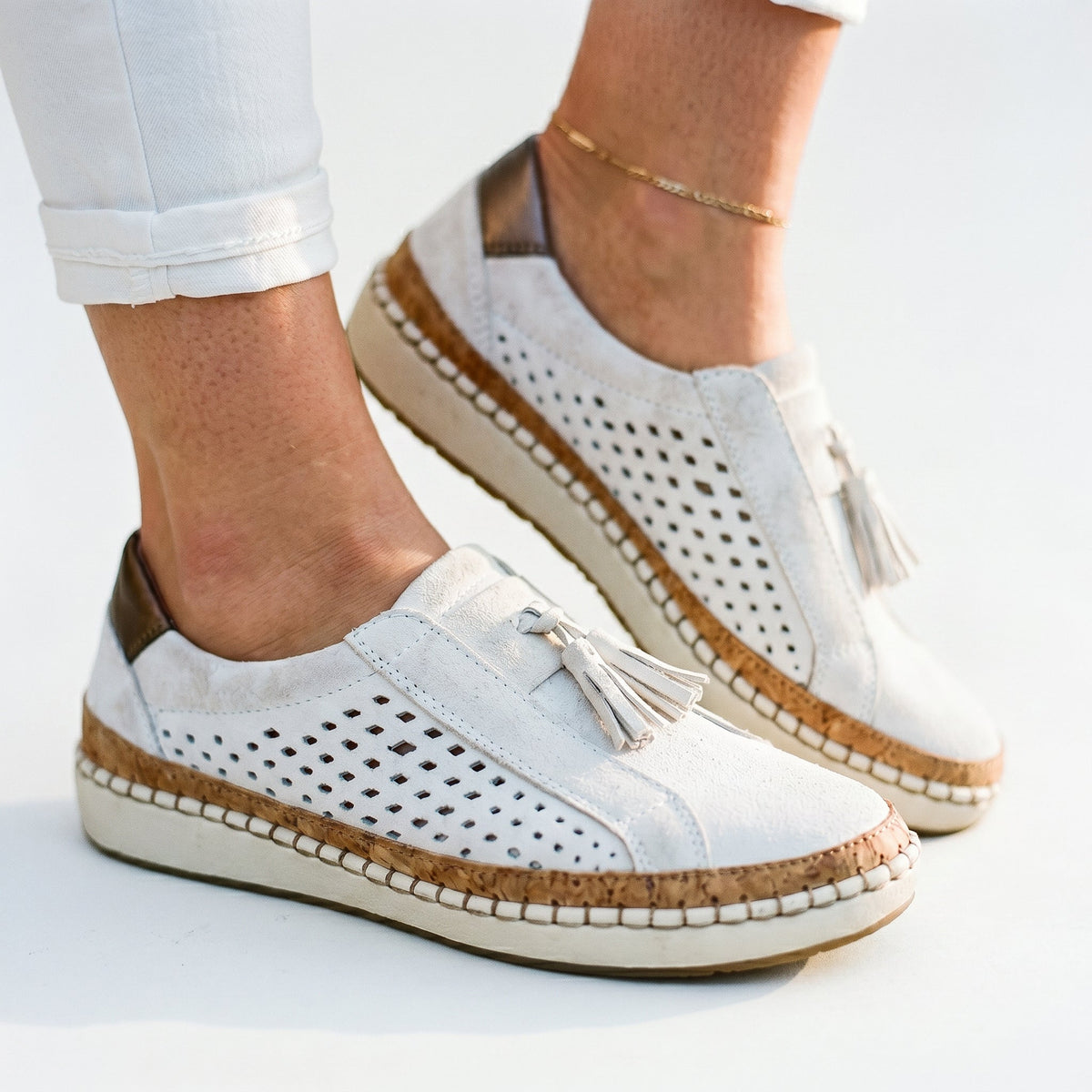 Leticia | Knit Cushioned Sole Slip-On Shoes