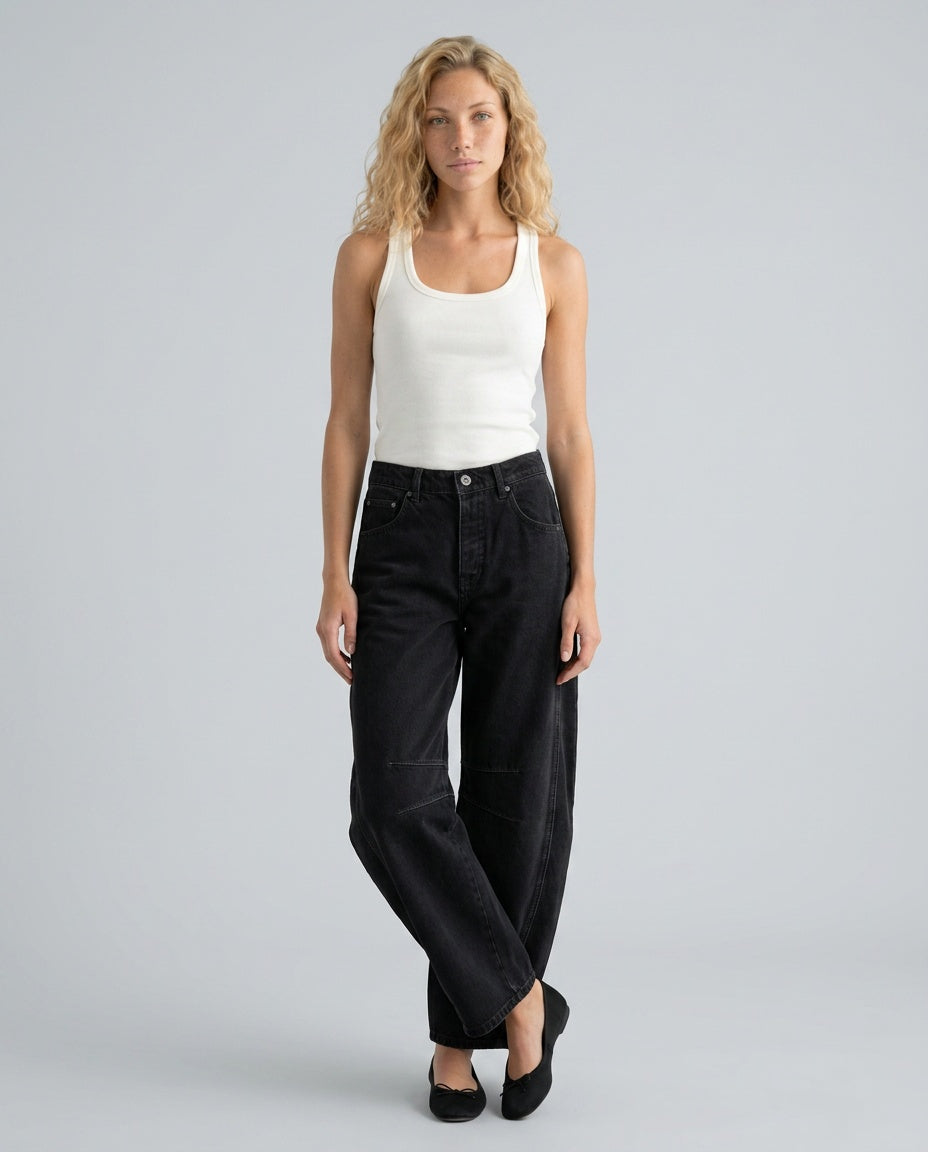 Elisa | High Waist Barrel Leg Jeans