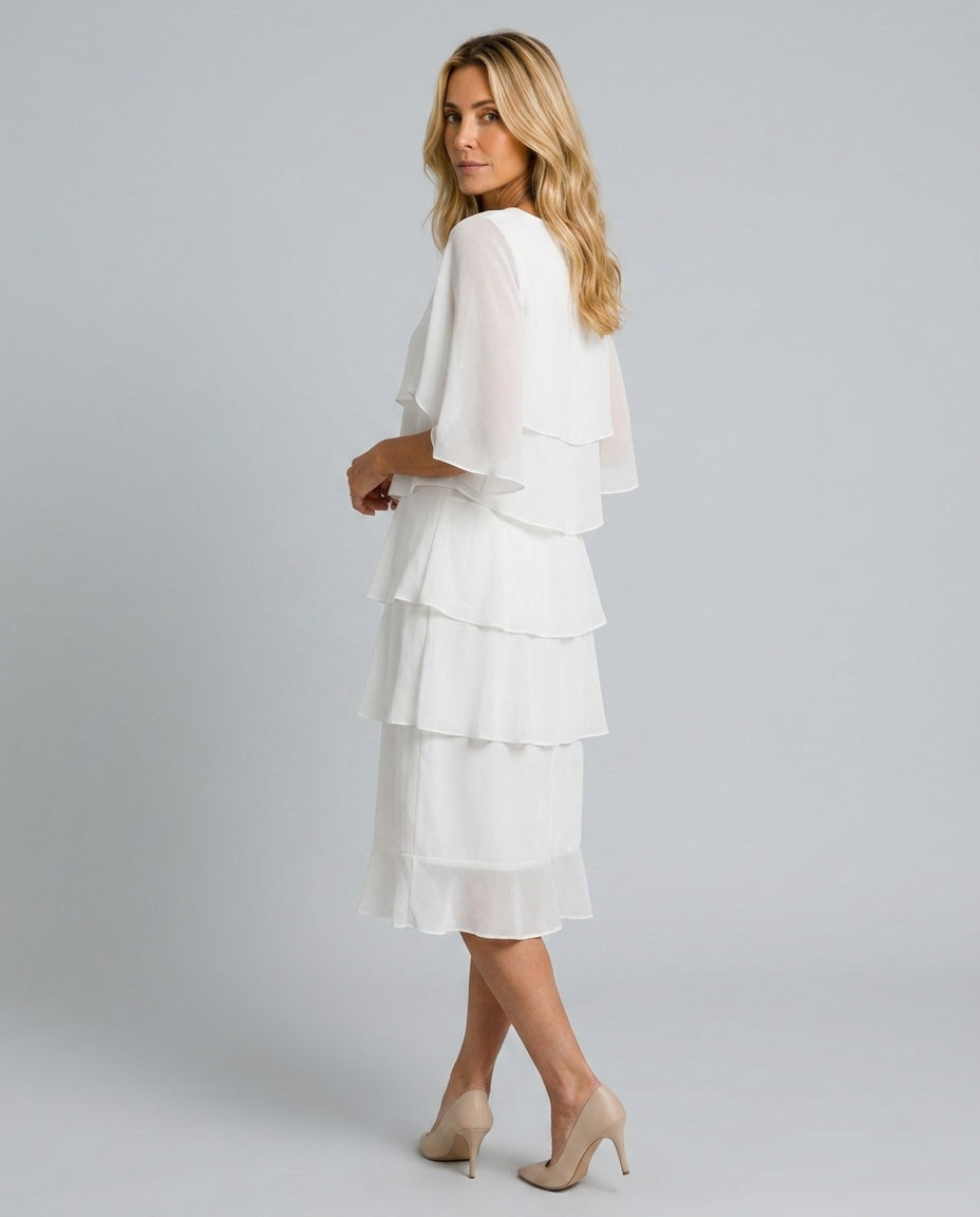 Malena | Tiered Layered Midi Dress