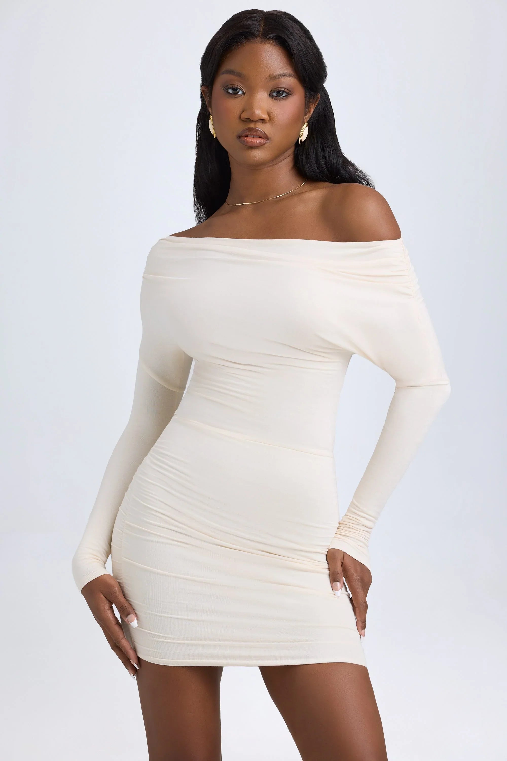 Imogen | Off-Shoulder Ruched Mini Dress