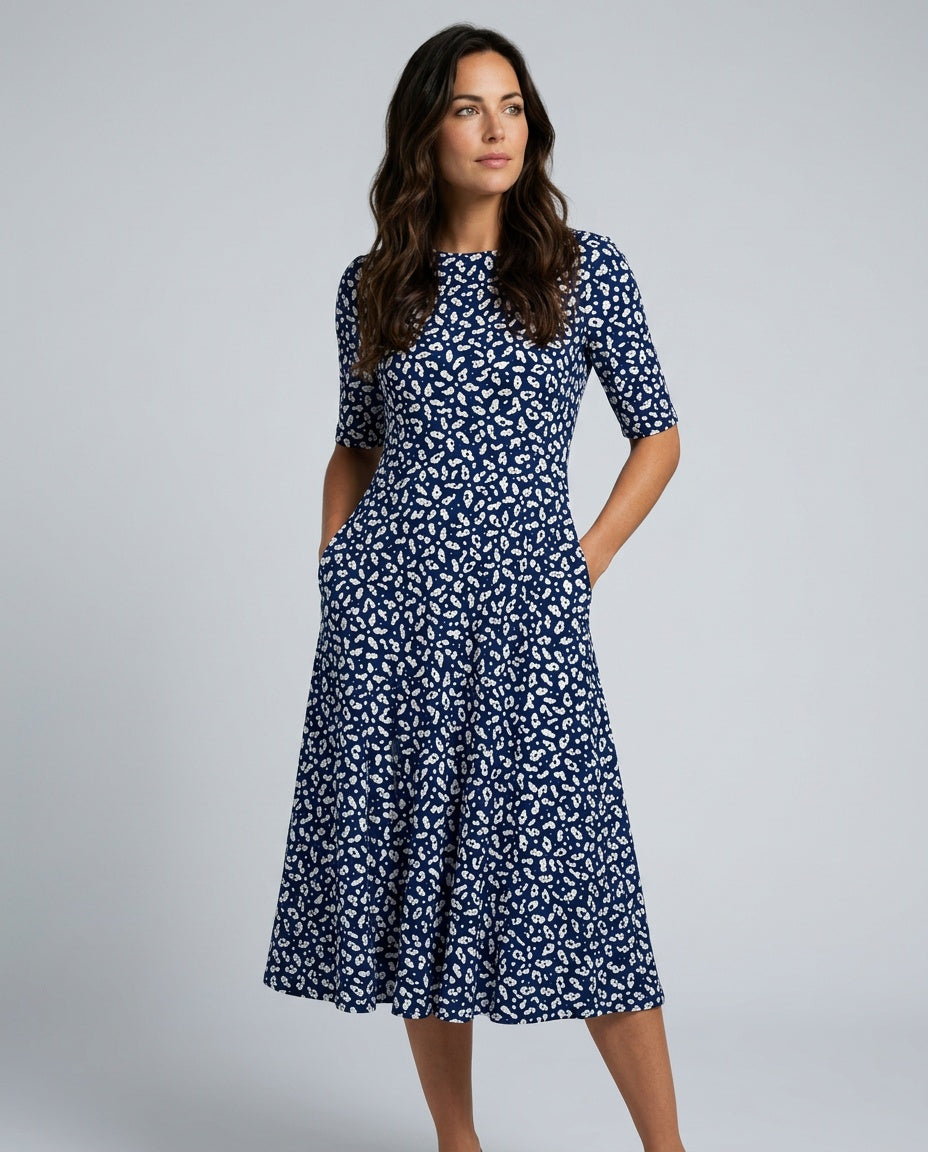 Marina | Floral Print Midi Dress