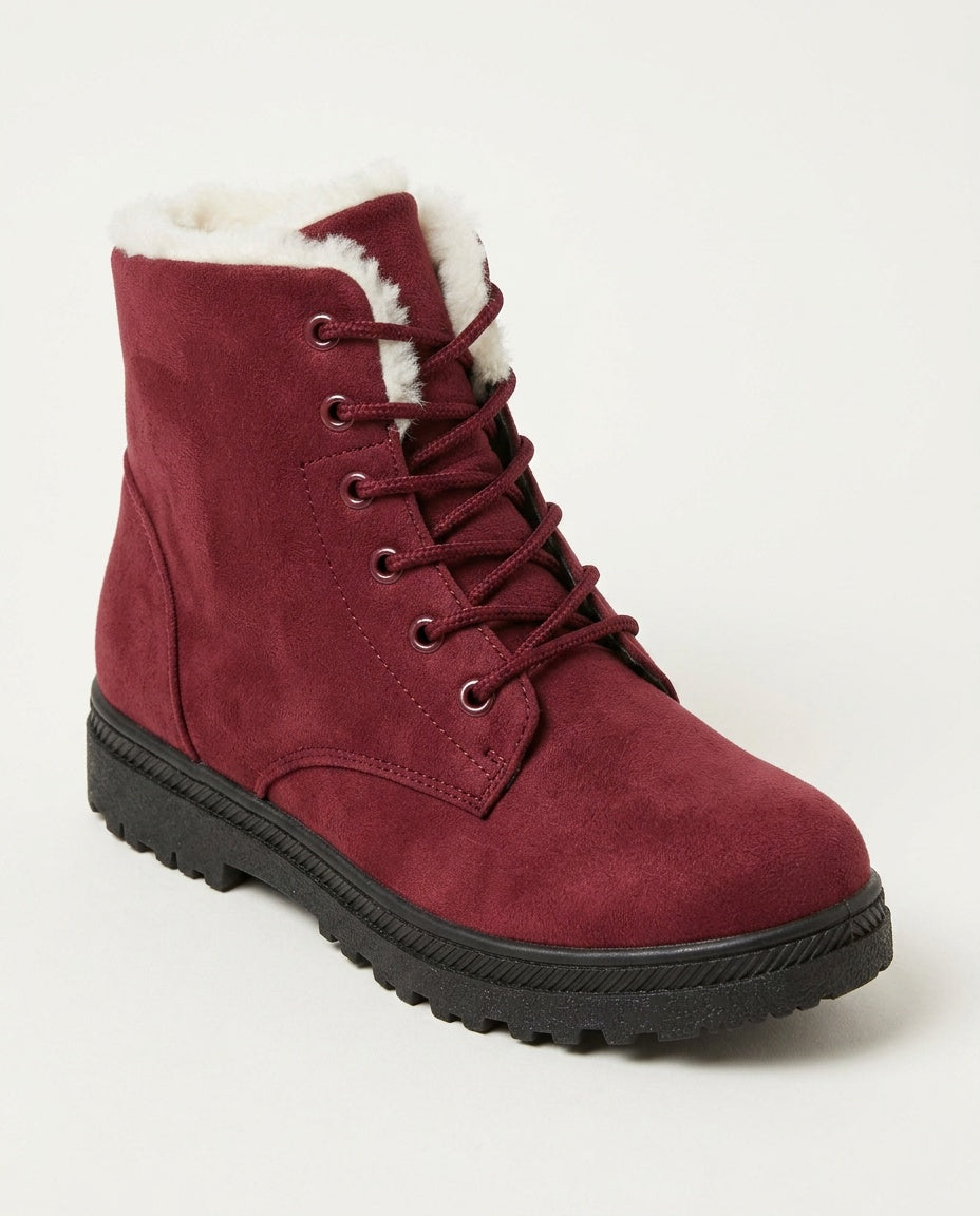 Elodie | Leather-Look Side Zip Ankle Boots