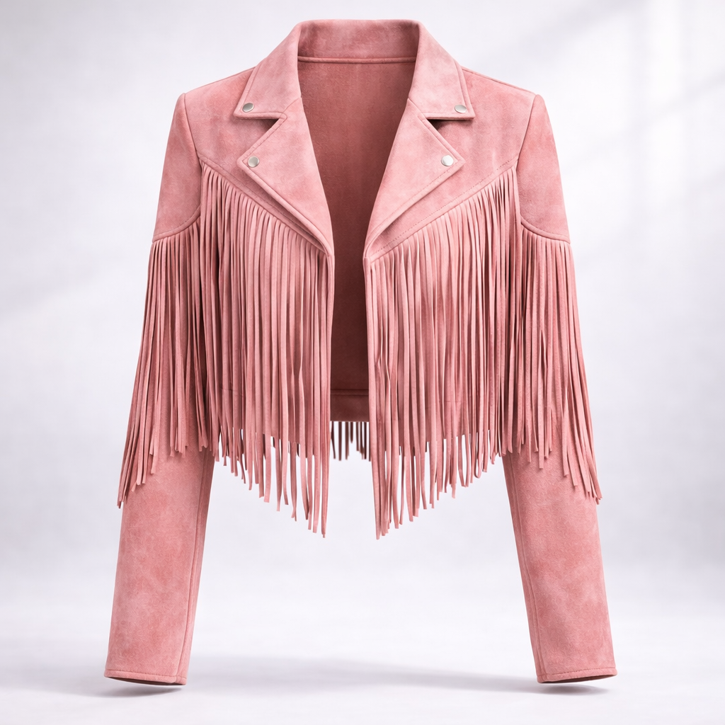 Hadley | Fringe Faux Suede Cropped Jacket