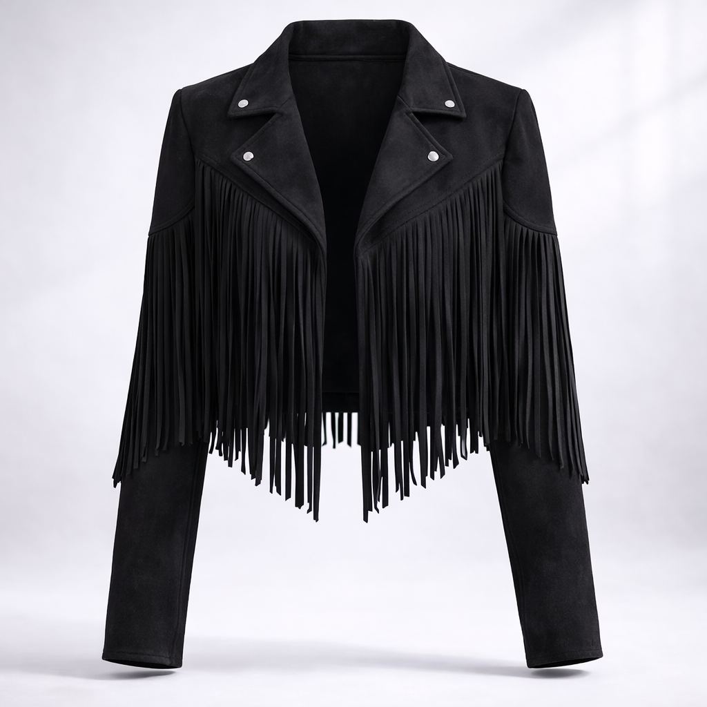 Hadley | Fringe Faux Suede Cropped Jacket