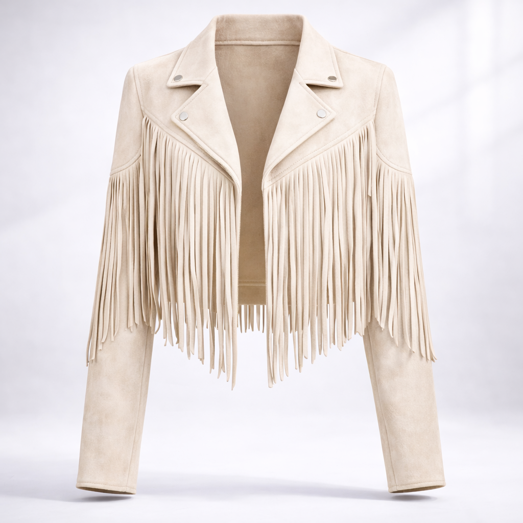 Hadley | Fringe Faux Suede Cropped Jacket