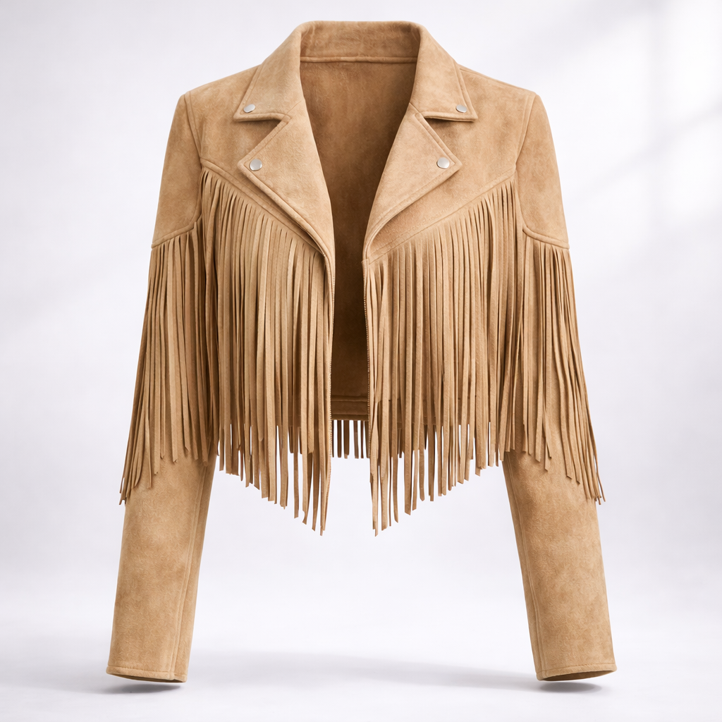 Hadley | Fringe Faux Suede Cropped Jacket