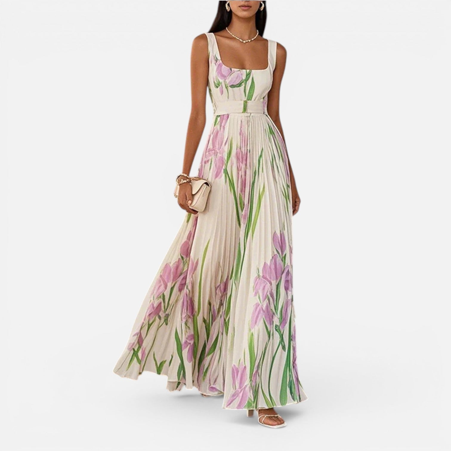 Carmen | Floral Print Wedding Guest Maxi Dress
