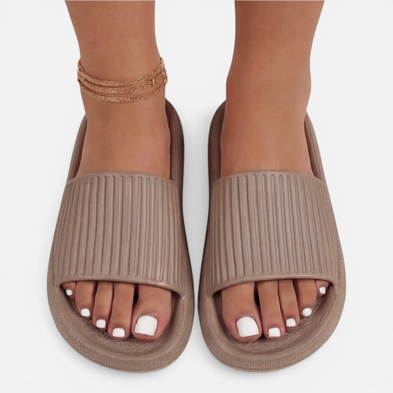Aubrey | Cushioned Pillow Footbed Slide Sandals