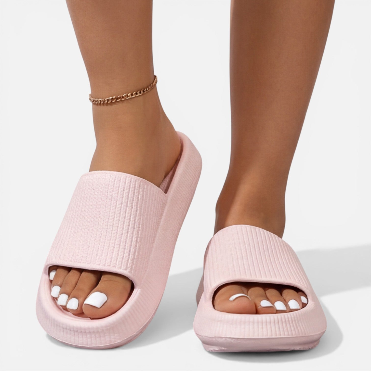 Aubrey | Cushioned Pillow Footbed Slide Sandals