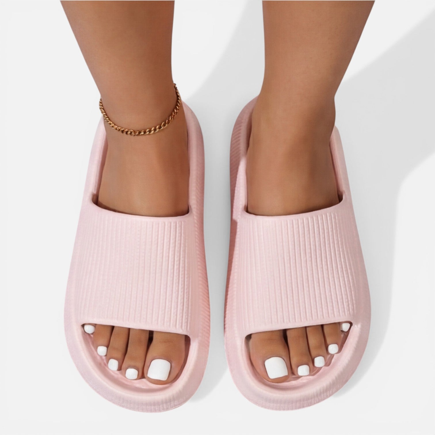 Aubrey | Cushioned Pillow Footbed Slide Sandals
