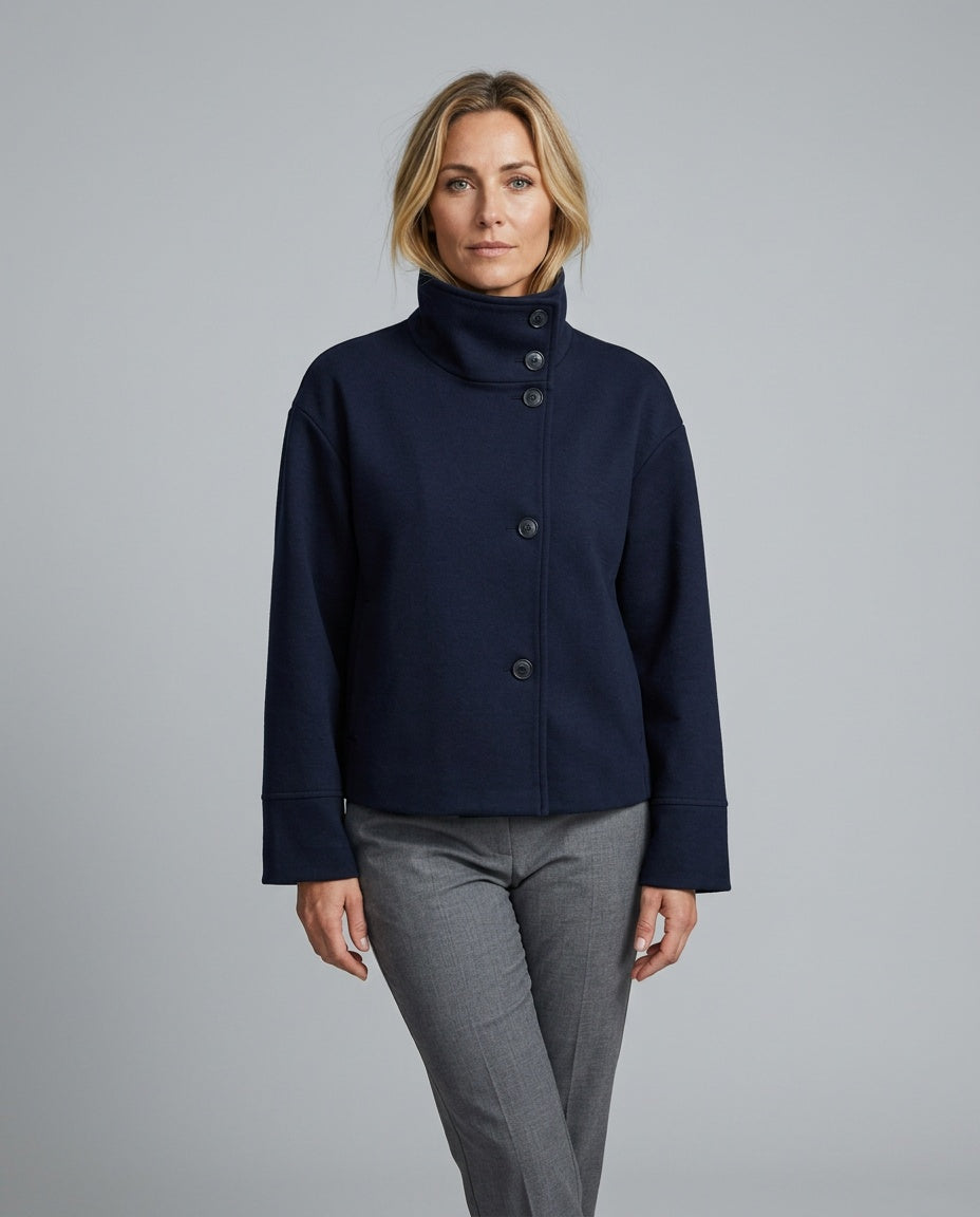 Salma | Classic Long Sleeve Button-Through Jacket