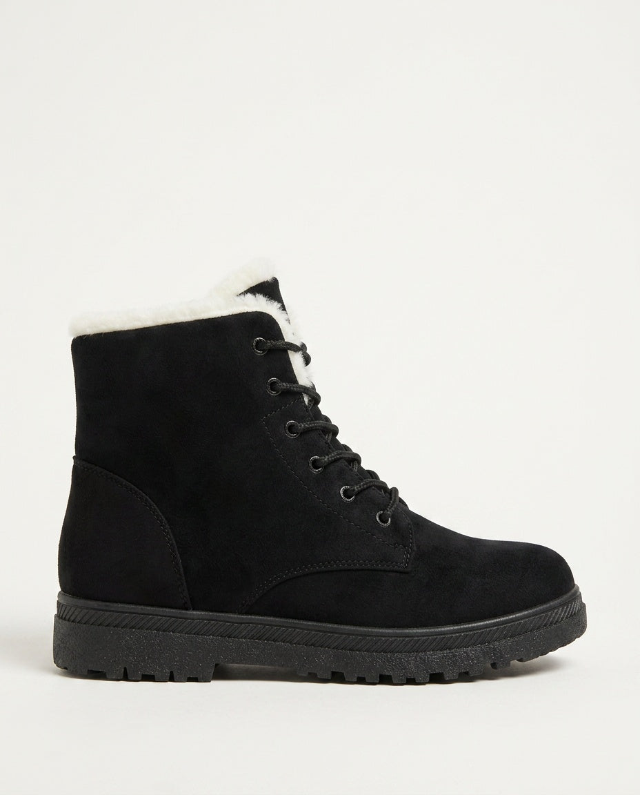 Elodie | Leather-Look Side Zip Ankle Boots
