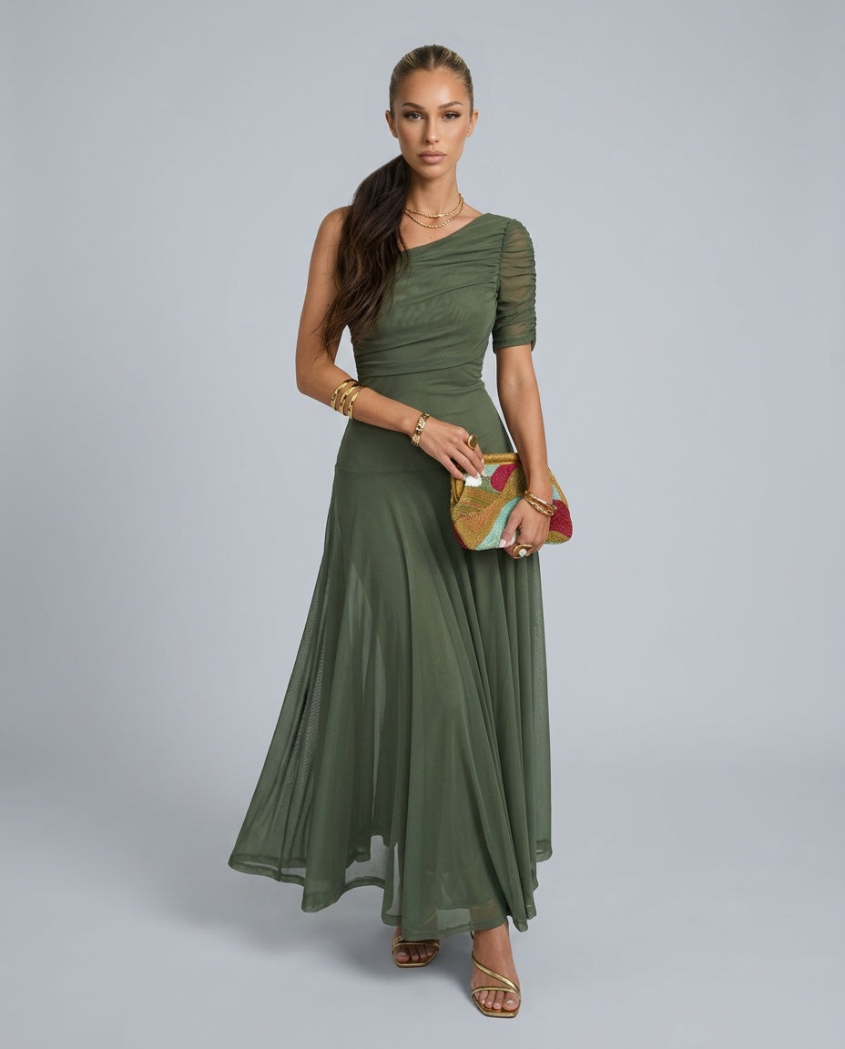 Vanya | Off-Shoulder Ruched Maxi Dress