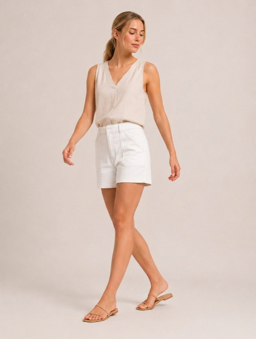 Tameris | Low Waist Straight Leg Stretch Shorts