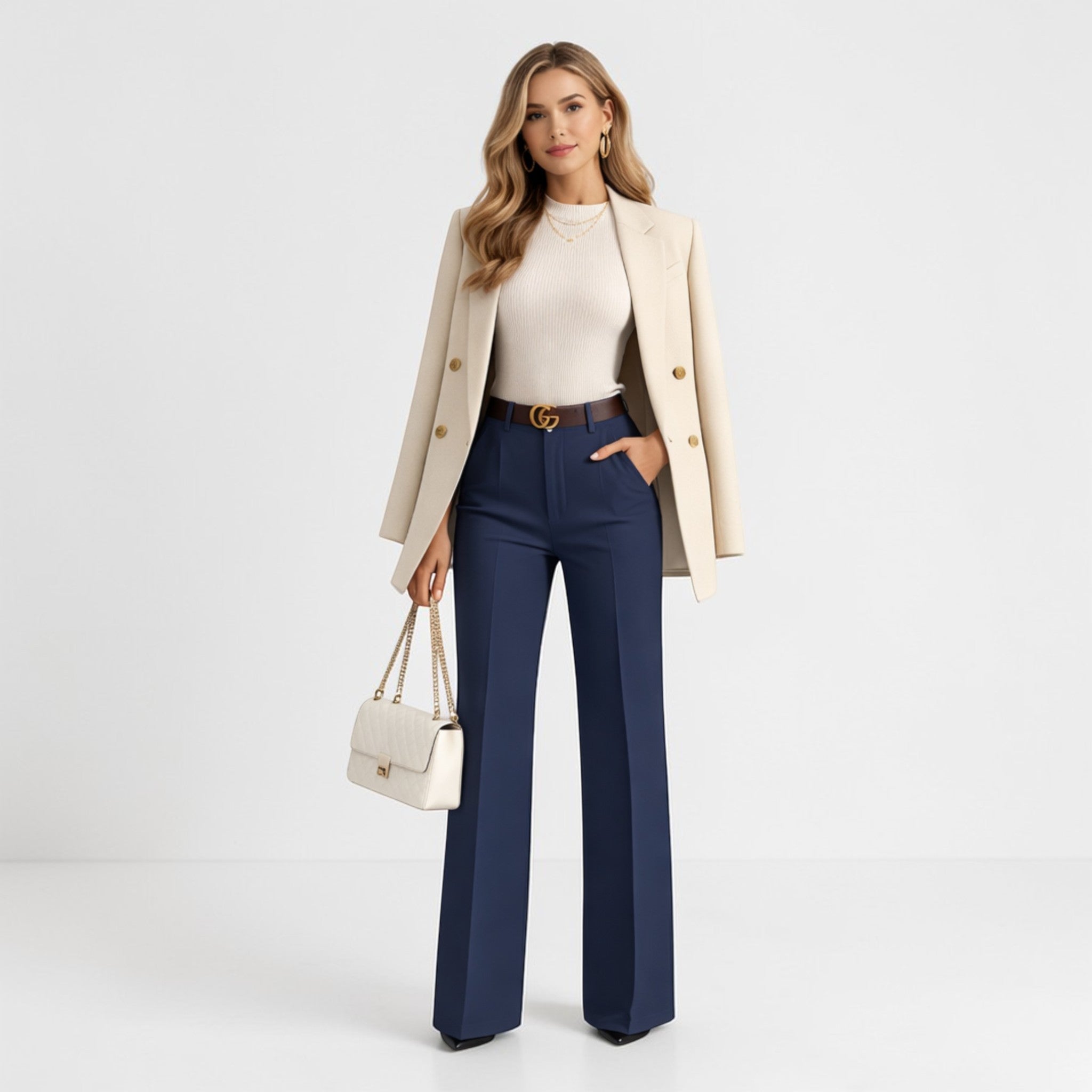 Cassia | High Waist Wide Leg Trousers