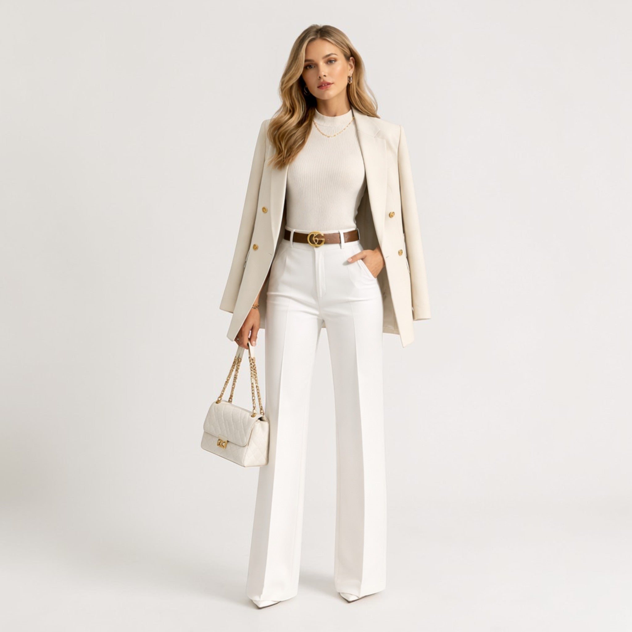 Cassia | High Waist Wide Leg Trousers