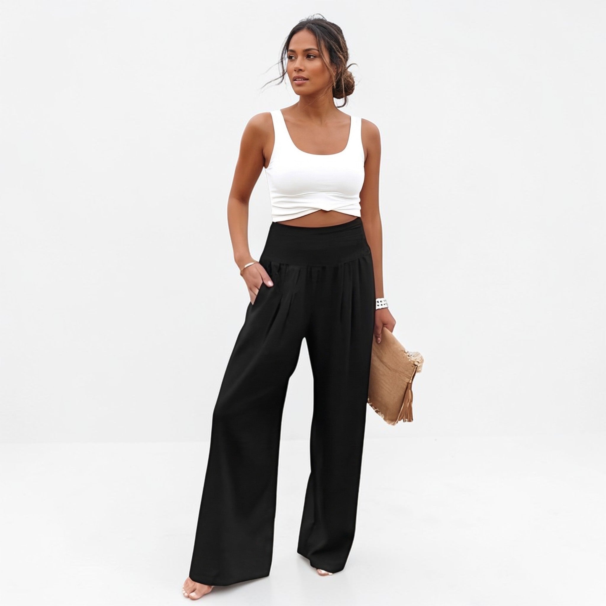 Josie | Wide-Leg Lightweight Beach Trousers