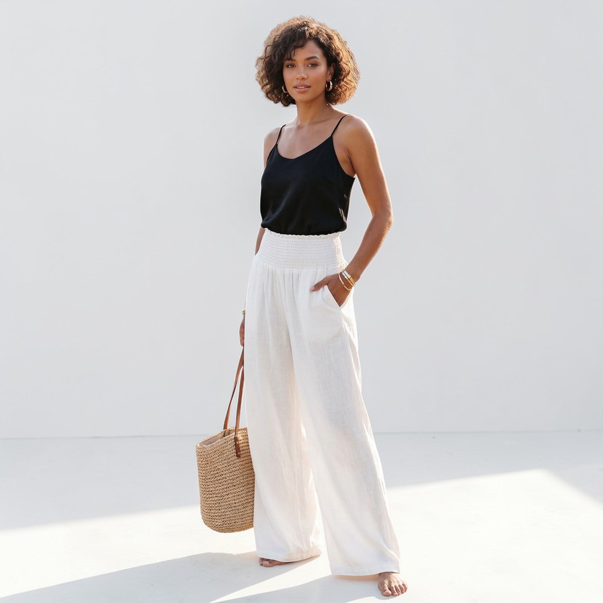 Josie | Wide-Leg Lightweight Beach Trousers