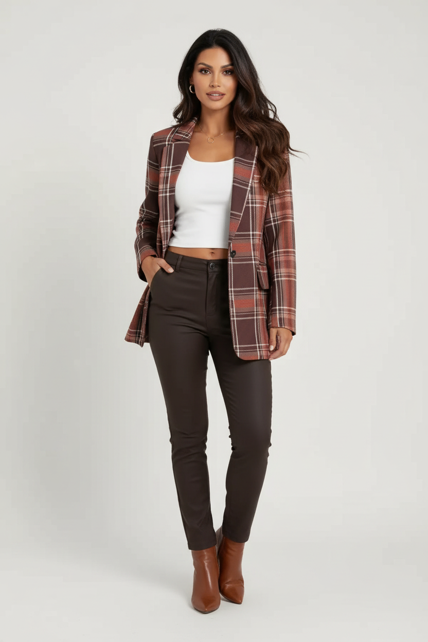 Kira | Checked Elegant-Fit Blazer