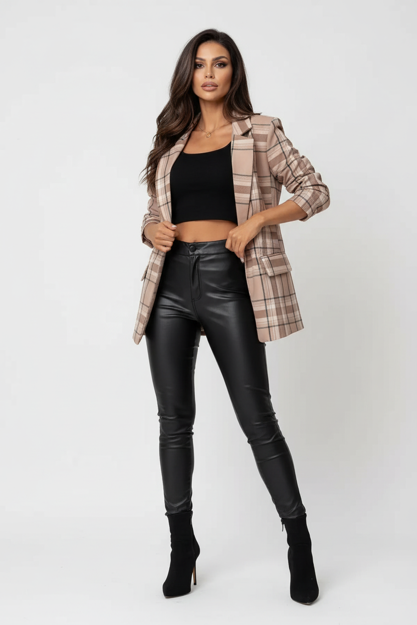 Kira | Checked Elegant-Fit Blazer